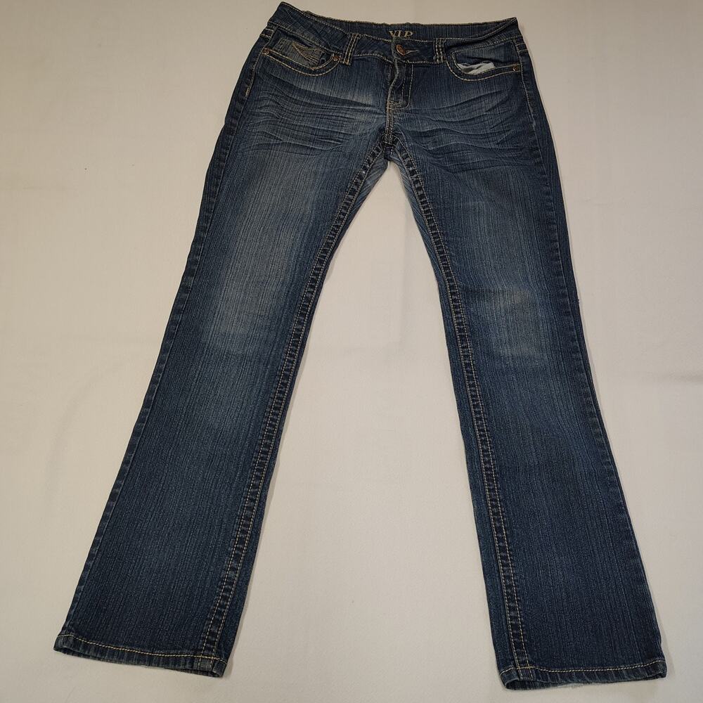 VIP Bootcut Jeans Womens Size 11/12 Medium Wash Stretch Denim